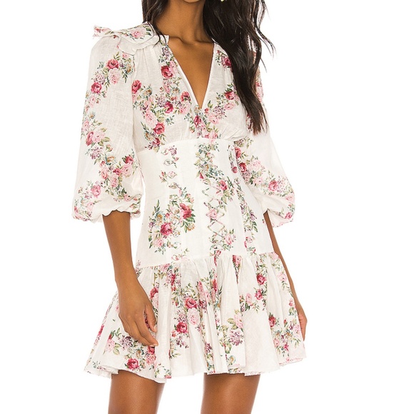 zimmermann white floral dress